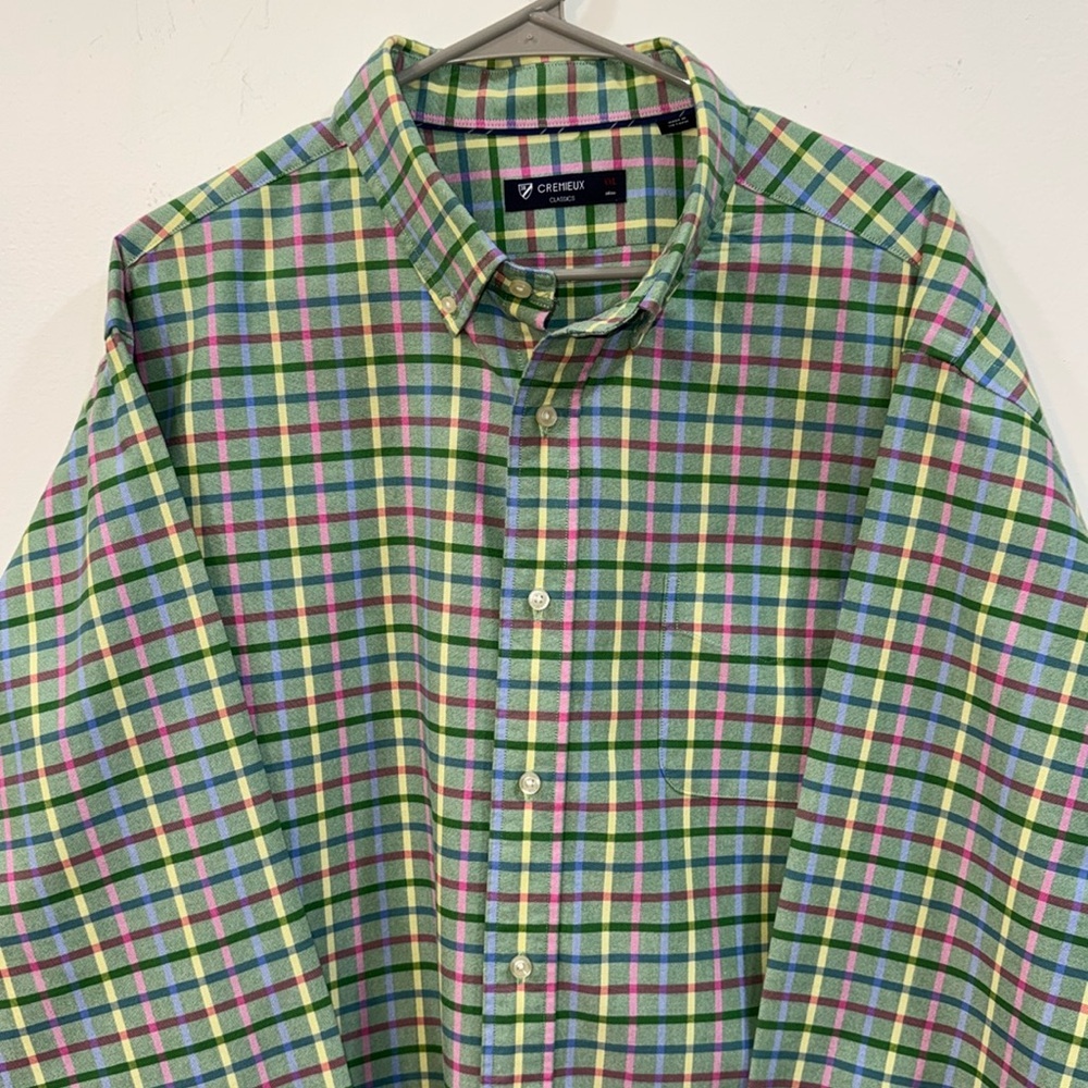 Daniel Cremieux 2XL l/s button down shirt in plaid 100% cotton